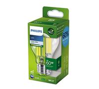 Philips ampoule LED Ultra Efficient culot E27, 60W, 4000K Blanc froid, transparente, verre