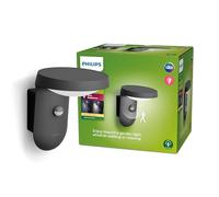 Applique murale d'extérieur avec détecteur de mouvement LED TYLA IR 9W 2700K 820lm IP44 anthracite Philips