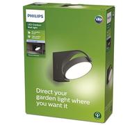 Philips Applique murale extérieure Mimosa, 7W, 4000K, orientable, Anthracite