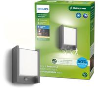 Philips Arbor UltraEfficient, Applique d'extérieur 3,8W, 2700K, antracite, détecteur de mouvement, IP44 résistante aux intempéries