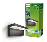 Philips Bustan Applique d'extérieur UltraEfficient, 3,8W 4000K, antracite, IP44 résistante aux intempéries