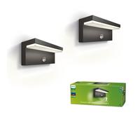 Philips Bustan Applique murale avec détecteur de mouvements, lot de 2, LED, 8721103038135,