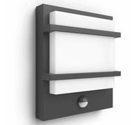 Philips Applique d'extérieur LED Petronia 23x19 cm 2700 K 12 W avec détecteur Anthracite