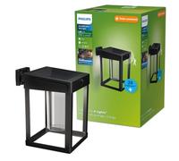 Philips Applique murale solaire Camill UltraEfficient 1,4 W 3000 K détecteur de mouvement IP44 noire