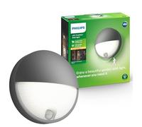 Philips Applique murale LED Capricorn – Détecteur infrarouge, 6 W, 2700K, Anthracite