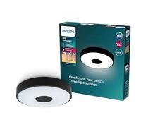 Philips Coiner Plafonnier SceneSwitch, rond, 24W, 2700Lm, 2700K, noir, IP20