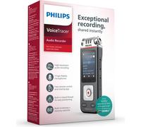 Philips Dictaphone numérique VoiceTracer DVT6115 – 8 Go, MP3, 3 micros HiFi – Anthracite et chrome