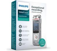 Philips DVT4115 Digital Voice Tracer Flash card Chrome, argent