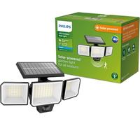 Philips Fyce, Applique murale solaire d'extérieur, 1,5 W, 2700 K, noire, IP44 résistante aux intempéries