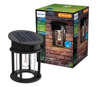 Philips Applique murale solaire Geri - LED 3,2 W, détecteur de mouvement, 2700K, noir