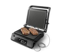Philips Grill Électrique 7000, Température réglable, 8 niveaux, 2000W, Noir | Grill de table ouverture 180°, Contrôle numérique température, Plaques antiadhésives, Sonde, Facile à nettoyer (HD6307/70)