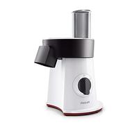 Philips Hachoir électrique SaladMaker, 200W, 5 disques acier inoxydable | Hachoir avec service direct dans le bol ou la casserole, Disque julienne XL, Trancher et Râper, Nettoyage facile (HR1388/80)