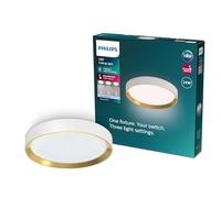 Philips Hanno Plafonnier LED avec SceneSwitch, 24 W, Variateur, 2800 lm, Éclairage led à lumière blanche et chaude 2700 K, Plafonnier avec la technologie EyeComfort, Facile à Installer, IP20, Blanc