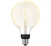 Philips Ampoule connectée Hue White Ambiance Filament Globe E27 7W transparente