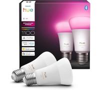 Philips Ampoule connectée Hue A60 E27 8,1W 1100 lm blanc et couleur dimmable Pack de 2 blanc mat
