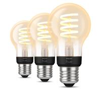 Philips Hue White Ambiance, ampoule LED connectée filament culot E27, compatible Bluetooth, pack de 3, fonctionne avec Alexa, Google et Apple Homekit