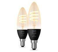 Philips Hue – Ampoule connectée White Ambiance E14 Filament 470 lm 2200–6500K Pack de 2