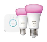White and Color Ambiance, Kit de démarrage 2 ampoules E27, 75W, Bluetooth, fonctionne avec Alexa, Google et Homekit