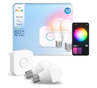Philips Kit de démarrage Hue White and Color Ambiance Essential 2 ampoules E27, Bridge multicolore