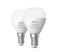 Philips Hue Ampoules intelligentes - Ampoule LED intelligente E14, 5,1 W, intensité variable, lumière blanche et colorée, 2 pcs 929003573602