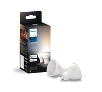 Philips Hue Ampoules intelligentes - Ampoule LED intelligente GU10, 4,2 W, dimmable, lumière blanche, 2 pcs 929003666702