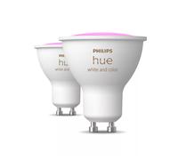 Philips Hue White and Color Ambiance Ampoule LED connectée Pack de 2, culot GU10, 400 lumens, Compatible Bluetooth. Fonctionne avec Alexa, Google Assistant et Apple HomeKit