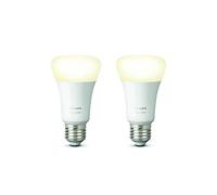 Philips Hue Ampoules LED Connectées Blanc Chaud E27 Compatible Bluetooth, Fonctionne avec Alexa Pack de 2 9.5w