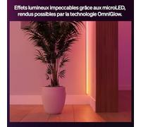 Philips Hue Bande LED OmniGlow Micro, Éclairage d'ambiance connecté, 10m | Ambiance et couleur vive, Ruban LED lumineux flexible, 2700lm Découpable, Pour intérieur, Contrôle via App et commande vocale