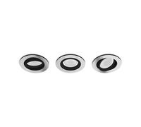 Philips Spots encastrables Centura – White & Color Ambiance – lot de 3 ronds aluminium GU10
