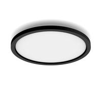 Philips Hue Eclairage intelligent - Plafonnier LED intelligent, diamètre 39,5 cm, 24,5 W, intensité variable, avec télécommande, lumière blanche, noir 929003597901