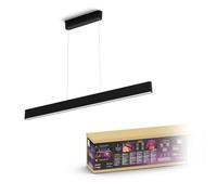 Philips Hue Ensis Suspension, Noir | Lumière White and Color Ambiance, Smart LED, Lumière Verticale, Contrôle par Application Bluetooth, Maison Connectée