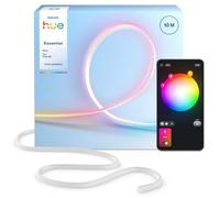 Philips Hue Essential Ruban LED Flex, Éclairage Intérieur Connecté, 10m | Bande LED RGBIC, Lumière d'ambiance, Effets dynamiques, Adhésive, Découpable, Contrôle via App Hue, Alexa & Apple Home