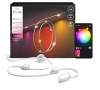 Philips Hue Festavia Extension de guirlande lumin. ext. permanente, 9 M, 16 lampes, 55 lum/lampe, réglable, résiste aux intempéries/eau, facile à installer, ambiance blanche et colorée, câble blanc