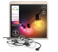 Philips Hue Festavia Guirlande lumineuse d'extérieur en forme de globe, blanc et coloré, 7 m, 10 ampoules, intensité variable, contrôle avec l'application Hue, fonctionne avec Alexa, Google Assistant