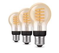 Philips Hue Filament - Ampoule LED intelligente E27, 580 lm, 3 pièces 929002477504