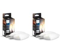 Philips Hue Hue White Ambiance 2 Ampoules Smart Culot E14 avec Bluetooth 5,2 W (Lot de 2)