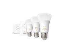 PHILIPS HUE STARTER KIT 3 AMPOULES E27 8W WHITE AMBIANCE + BRIDGE + DIMMER SWITC
