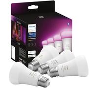 Philips Hue Lot de 4 ampoules LED 871951432840200 CEE: F (A - G) Hue White & Col. Amb. Viererpack 4x570lm 60W E27 9 W de blanc chaud à blanc froid