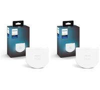 Philips Hue Module d'interrupteur mural, Blanc, fonctionne avec Alexa, Google Assistant et Apple Homekit (Lot de 2)