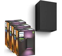 Philips Hue murale extérieur Resonate (lot de 3) RESONATE, Applique extérieure noire, fonctionne avec Alexa, Google Assistant et Apple Homekit