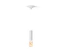 Philips Hue Pack: Cordon De Suspension Moyen Blanc Pour Ampoules À Filament + Ampoule Edison Filament St72 Blanc Chaud À Blanc Froid.