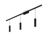 Philips Hue Perifo Kit Plafonnier avec 3 x suspension cylindrique - Noir, compatible Bluetooth, fonctionne avec Alexa, Google Assistant et Apple Homekit