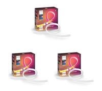 Philips Hue Philips Lighting 929002995001 White and Color Ambiance lightstrip Extension 1 mètre, Blanc (Lot de 3)