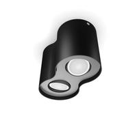Philips Hue White Ambiance Pillar, Double Spot +Variateur +Ampoules, Noir