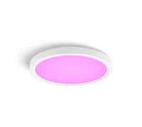 Philips Hue Devote Panneau LED connecté, White and Color Ambiance, Rond 30 cm, 16,6W, 2000 lumens, Cadre blanc pour éclairage intérieur, plafond, salon, cuisine, couloir