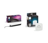Philips Hue Play Pack x1, White and Color Ambiance, kit de base - Noir, 6.6W & Philips Hue Bridge 2.0, Pont de connexion