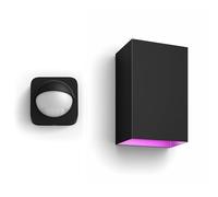 Philips Hue Resonate Applique Murale d'extérieur Haut et Bas (Noir) - Lumière Blanche et colorée - Comprend 1 Détecteur de Mouvement Hue pour l'extérieur - Hue White and Color Ambiance