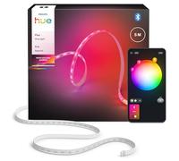 Philips Hue Ruban LED Flux intérieur 5M, 2000 lm, Ambiance et couleur vive, Bande LED lumineuse flexible et découpable, Couleurs Chromasync, Contrôlable via commande vocale et appli