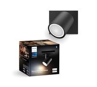 Philips Hue Runner 1 spot noir, White Ambiance, avec lampe LED GU10 1x5W, dimmable, toutes les nuances de blanc, contrôlable via l'application, compatible avec Amazon Alexa (Echo, Echo Dot)