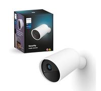 Philips Hue Secure, Caméra HD 1080P sans Fil, Utilisation intérieure ou extérieure, contrôle avec Une Seule Application, Blanc
